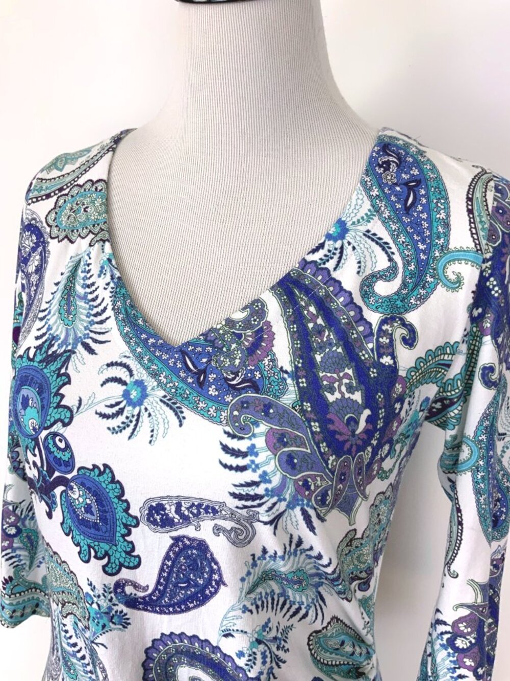 Kuny Barcelona Spanish Resort Wear Paisley Rushed Dress Sz 6 - Picture 16 of 16
